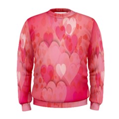 Pink Hearts Pattern Men s Sweatshirt