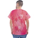 Pink Hearts Pattern Men s V-Neck Scrub Top View2