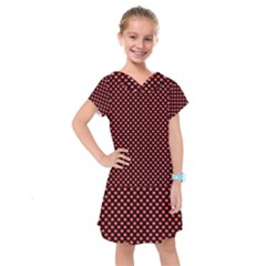 Sexy Red And Black Polka Dot Kids  Drop Waist Dress