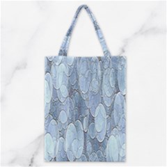 Bubbles Texture Blue Shades Classic Tote Bag by Celenk