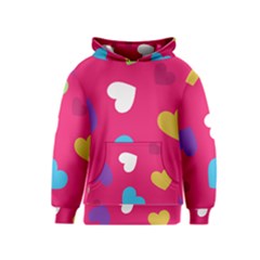 Valentine s Day Pattern Kids  Pullover Hoodie by Bigfootshirtshop