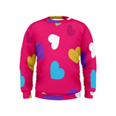 Valentine s Day Pattern Kids  Sweatshirt by Bigfootshirtshop