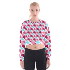 Bold Valentine Heart Cropped Sweatshirt by Bigfootshirtshop