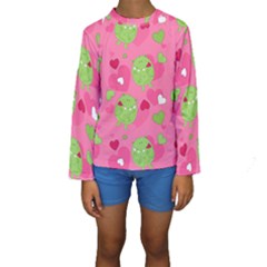 Monster Love Pattern Kids  Long Sleeve Swimwear