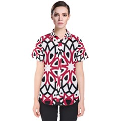 Mandala Flower Women s Short Sleeve Shirt