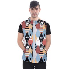 Abstract Diamond Pattern Men s Puffer Vest