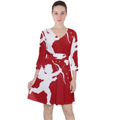 Cupid Bow Love Valentine Angel Ruffle Dress