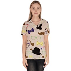 Moustache Hat Bowler Bowler Hat Scrub Top