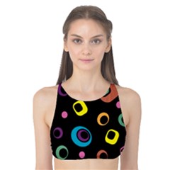 Abstract Background Retro 60s 70s Tank Bikini Top by Celenk