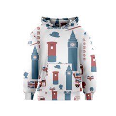 London Icons Symbols Landmark Kids  Pullover Hoodie by Celenk