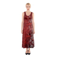 Pattern Backgrounds Abstract Red Sleeveless Maxi Dress