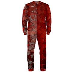 Pattern Backgrounds Abstract Red Onepiece Jumpsuit (men) 