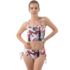 Cosmetic Pattern Mini Tank Bikini Set by Bigfootshirtshop