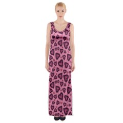 Leopard Heart 03 Maxi Thigh Split Dress by jumpercat