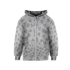 A Lot Of Skulls Grey Kids  Zipper Hoodie by jumpercat