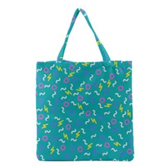 Retro Wave 4 Grocery Tote Bag by jumpercat