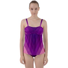 Tri 01 Twist Front Tankini Set by jumpercat