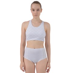 Light Chevron Racer Back Bikini Set by jumpercat