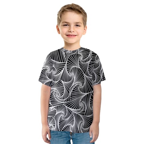 Fractal Sketch Dark Kids  Sport Mesh Tee by jumpercat