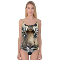 Tiger Bengal Stripes Eyes Close Camisole Leotard  by BangZart