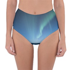 Aurora Borealis Lofoten Norway Reversible High-waist Bikini Bottoms by BangZart