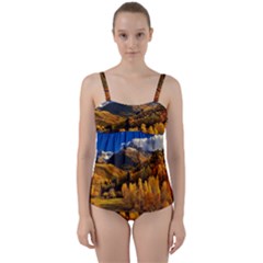 Colorado Fall Autumn Colorful Twist Front Tankini Set by BangZart