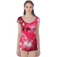 Christmas Star Advent Background Boyleg Leotard  by BangZart