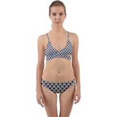 Geometric Scales Pattern Wrap Around Bikini Set