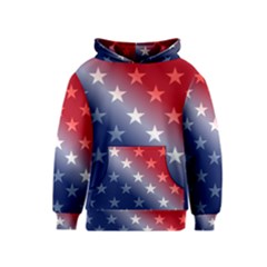 America Patriotic Red White Blue Kids  Pullover Hoodie