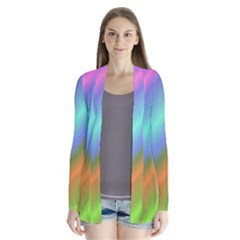 Background Course Abstract Pattern Drape Collar Cardigan by BangZart