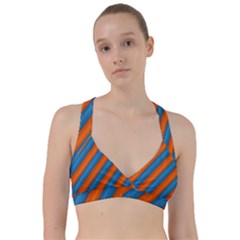 Diagonal Stripes Striped Lines Sweetheart Sports Bra by BangZart