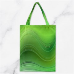 Green Wave Background Abstract Classic Tote Bag by BangZart