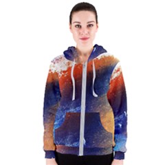 Colorful Pattern Color Course Women s Zipper Hoodie by BangZart