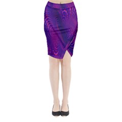 Abstract Fantastic Fractal Gradient Midi Wrap Pencil Skirt