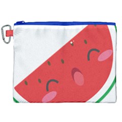 Watermelon Red Network Fruit Juicy Canvas Cosmetic Bag (xxl) by BangZart