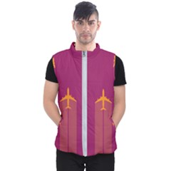 Airplane Jet Yellow Flying Wings Men s Puffer Vest by BangZart