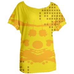 Texture Yellow Abstract Background Women s Oversized Tee