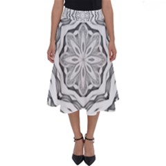 Mandala Pattern Floral Perfect Length Midi Skirt