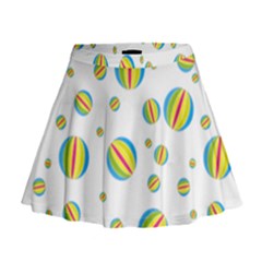 Balloon Ball District Colorful Mini Flare Skirt by BangZart