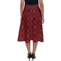 Abstract Background Red Black Perfect Length Midi Skirt View2