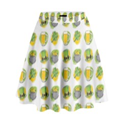 St Patrick S Day Background Symbols High Waist Skirt by BangZart