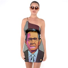 George W Bush Pop Art President Usa One Soulder Bodycon Dress by BangZart