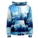 Ski Holidays Landscape Blue Women s Pullover Hoodie