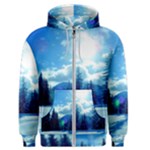 Ski Holidays Landscape Blue Men s Zipper Hoodie