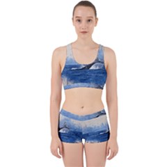 Whale Watercolor Sea Work It Out Sports Bra Set by BangZart