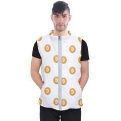 Bitcoin Logo Pattern Men s Puffer Vest by dflcprints