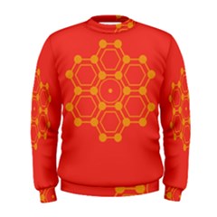 Pentagon Cells Chemistry Yellow Men s Sweatshirt by Celenk