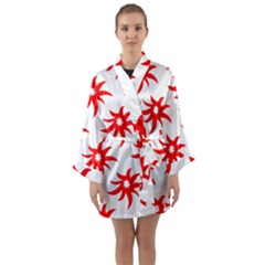 Star Figure Form Pattern Structure Long Sleeve Kimono Robe by Celenk