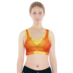 Pattern Retired Background Orange Sports Bra With Pocket