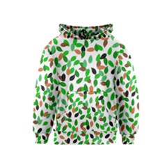 Leaves True Leaves Autumn Green Kids  Pullover Hoodie by Celenk